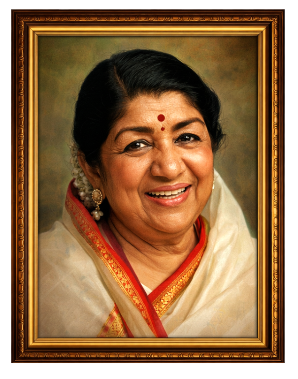 Lata Mangeshkar Melody Queen Portrait Kamal Ke Sur