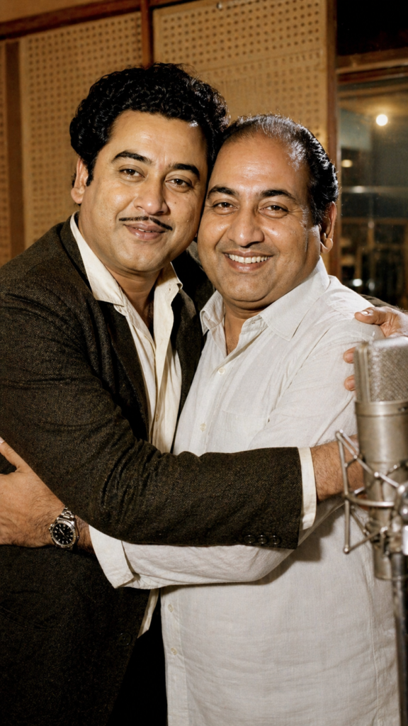 Kishore Kumar, Mohammed Rafi AI generated image