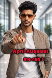 Apni Auqaat me rah Funny Hindi Meme
