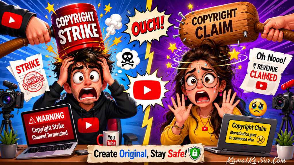 Copyright claim and copyright Strikes
