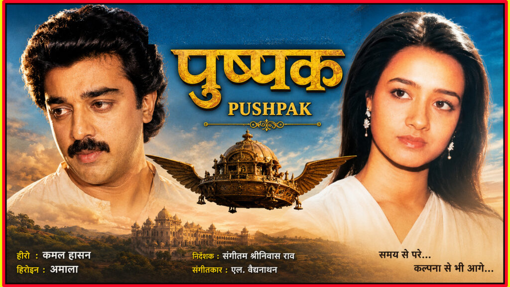 Pushpak Kamal Haasan, Amala Poster