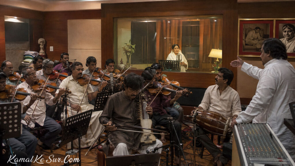 Recording Hindi Song.