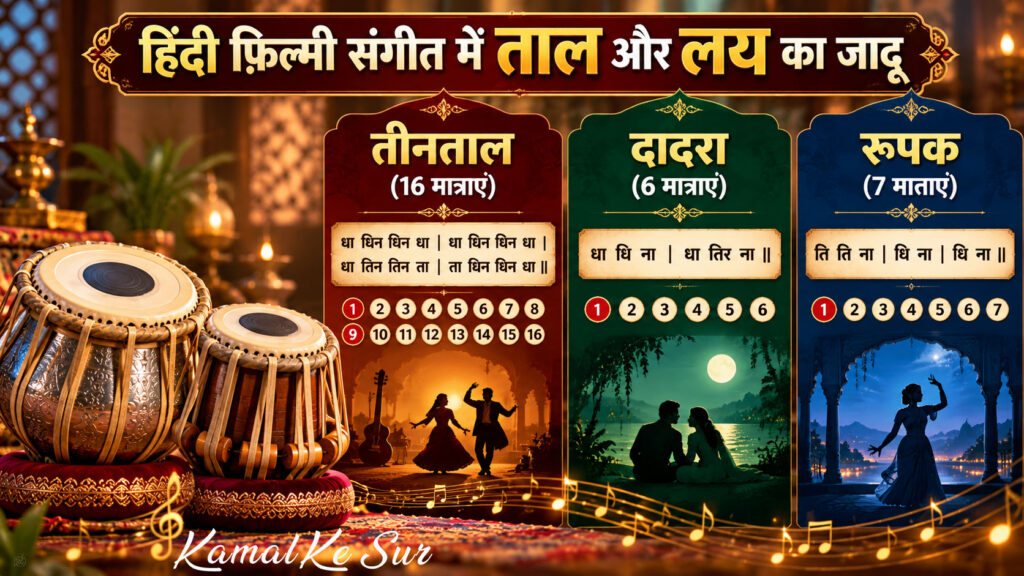 Tabla, teen taal, daadra, roopak
